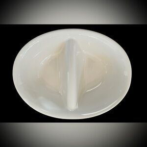 Pfaltzgraff divided ceramic serving dish white vintage
